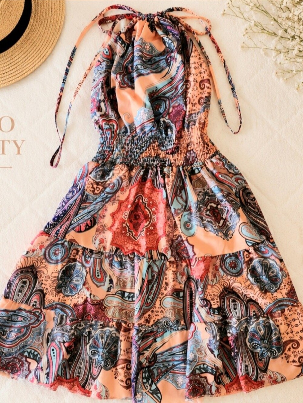Boho Halter Dress